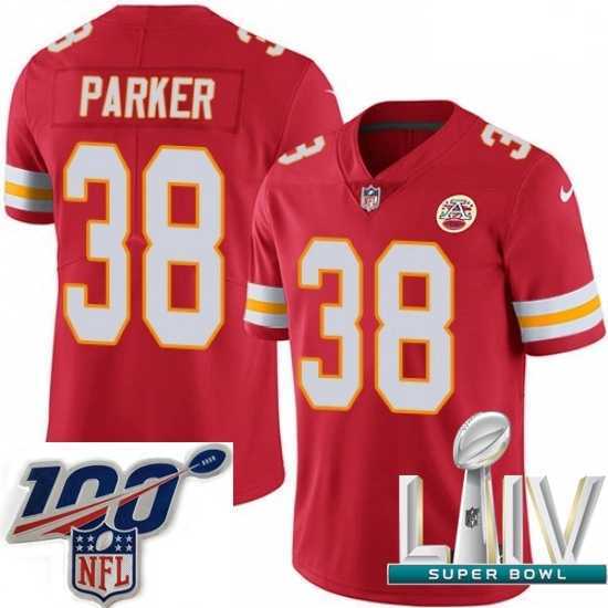 Exceptional 2020 Super Bowl LIV Nike Kansas City Chiefs #38 Ron Parker Red Team Color Vapor Untouchable Limited Player NFL Jersey