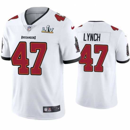 Exceptional John Lynch Buccaneers White Super Bowl Lv Vapor Limited Jersey