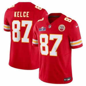 Exceptional Kansas City Chiefs 87 Travis Kelce Red 2023 F.U.S.E Vapor Untouchable Limited Stitched 2024 Super Bowl LVIII Jersey