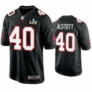 Exceptional Mike Alstott Buccaneers Black Super Bowl Lv Game Fashion Jersey