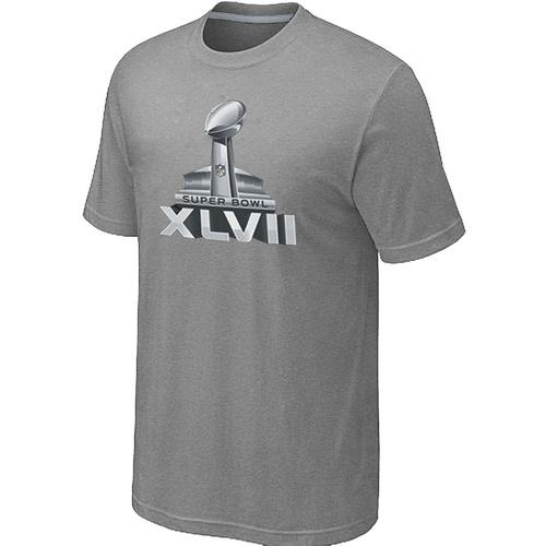 Exceptional NFL Super Bowl XLVII Logo T Shirt Light Grey