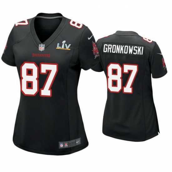Exceptional Rob Gronkowski Buccaneers Black Super Bowl Lv Game Fashion Jersey