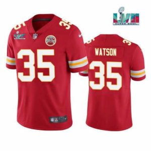 Exceptional Toddler Kansas City Chiefs 35 Jaylen Watson Red Super Bowl LVII Patch Vapor Untouchable Limited Stitched Jersey