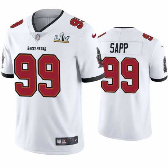 Exceptional Warren Sapp Buccaneers White Super Bowl Lv Vapor Limited Jersey
