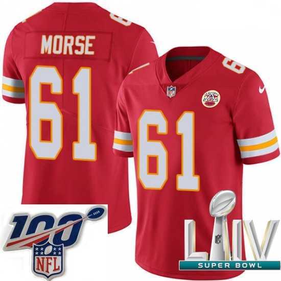 Exquisite 2020 Super Bowl LIV Nike Kansas City Chiefs #61 Mitch Morse Red Team Color Vapor Untouchable Limited Player NFL Jersey