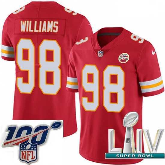 Exquisite 2020 Super Bowl LIV Nike Kansas City Chiefs #98 Xavier Williams Red Team Color Vapor Untouchable Limited Player NFL Jersey