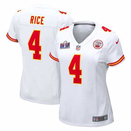 Exquisite Kansas City Chiefs 4 Rashee Rice White 2023 F.U.S.E Vapor Untouchable Limited Stitched 2024 Super Bowl LVIII Jersey