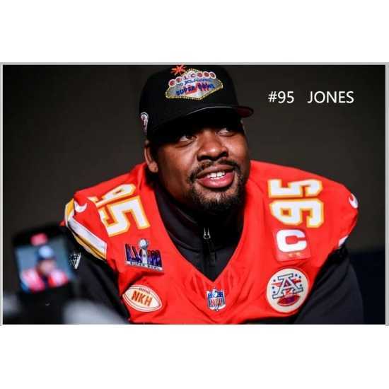 Exquisite Kansas City Chiefs Chris Jones #95 Nike Men's Red NFL Vapor Super Bowl Jersey