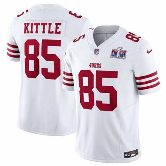 Exquisite San Francisco 49ers 85 George Kittle White 2023 F.U.S.E Vapor Untouchable Limited Stitched Football 2024 Super Bowl LVIII Jersey