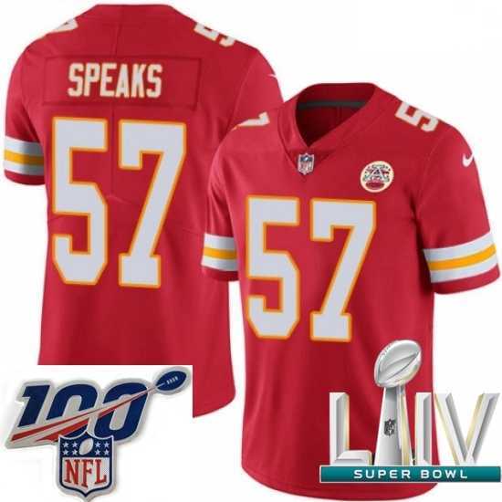 First - rate 2020 Super Bowl LIV Nike Kansas City Chiefs #57 Breeland Speaks Red Team Color Vapor Untouchable Limited Player NFL Jersey