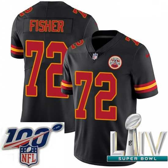 First - rate 2020 Super Bowl LIV Nike Kansas City Chiefs #72 Eric Fisher Limited Black Rush Vapor Untouchable NFL Jersey