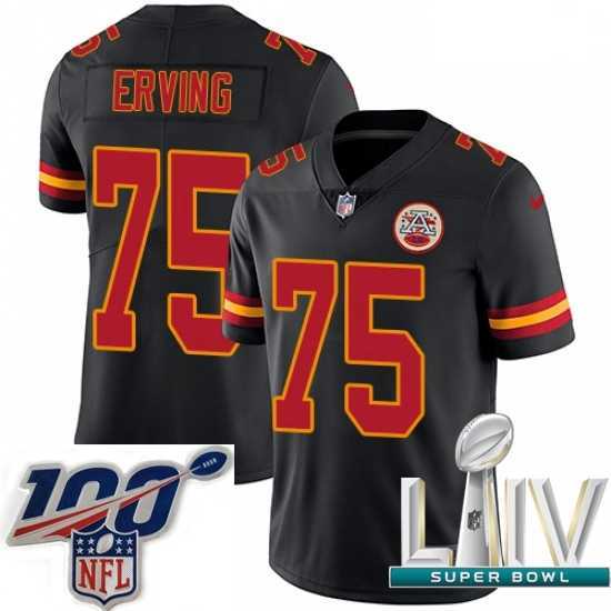 First - rate 2020 Super Bowl LIV Nike Kansas City Chiefs #75 Cameron Erving Limited Black Rush Vapor Untouchable NFL Jersey