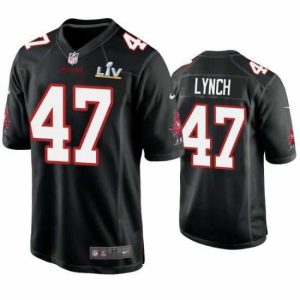 First - rate John Lynch Buccaneers Black Super Bowl Lv Game Fashion Jersey