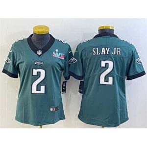 First - rate Philadelphia Eagles 2 Darius Slay Jr  Green Super Bowl LVII PatchVapor Untouchable Limited Stitched Football Jersey