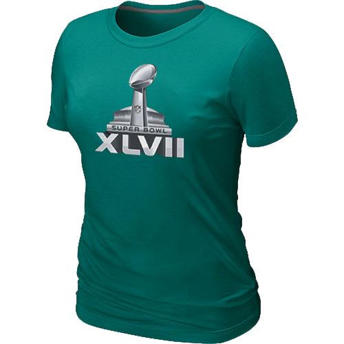 First - rate Women's NFL Super Bowl XLVII Logo T Shirt Light Green