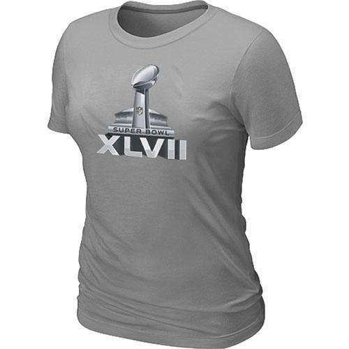 First - rate Women's NFL Super Bowl XLVII Logo T Shirt Light Grey