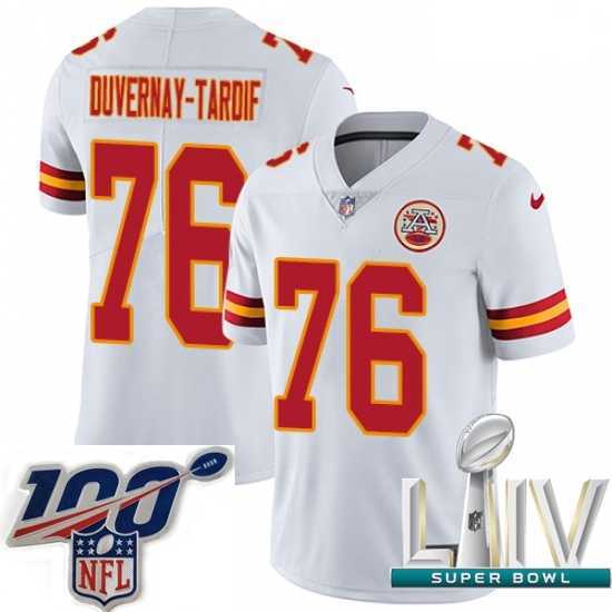 Gorgeous 2020 Super Bowl LIV Nike Kansas City Chiefs #76 Laurent Duvernay Tardif White Vapor Untouchable Limited Player NFL Jersey