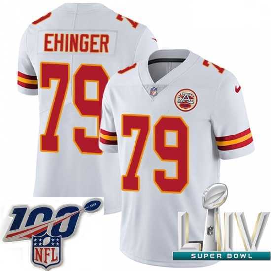 Gorgeous 2020 Super Bowl LIV Nike Kansas City Chiefs #79 Parker Ehinger White Vapor Untouchable Limited Player NFL Jersey