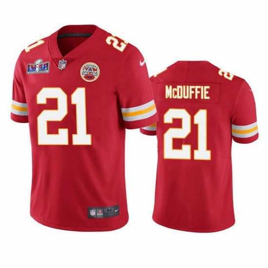 Gorgeous Kansas City Chiefs 21 Trent McDuffie Red Vapor Untouchable Limited Stitched Football 2024 Super Bowl LVIII Jersey