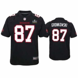 Gorgeous Rob Gronkowski Buccaneers Black Super Bowl Lv Game Fashion Jersey