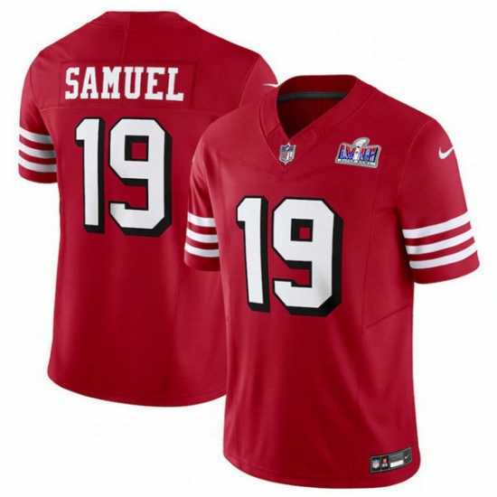 Gorgeous San Francisco 49ers 19 Deebo Samuel New Red 2023 F.U.S.E Vapor Untouchable Limited Stitched Football 2024 Super Bowl LVIII Jersey