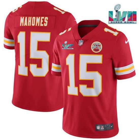 Gorgeous Toddler Kansas City Chiefs 15 Patrick Mahomes Red Super Bowl LVII Patch Vapor Untouchable Limited Stitched Jersey