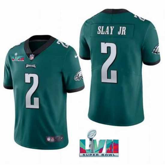 Gorgeous Toddler Philadelphia Eagles 2 Darius Slay JR Green Super Bowl LVII Patch Vapor Untouchable Limited Stitched Jersey