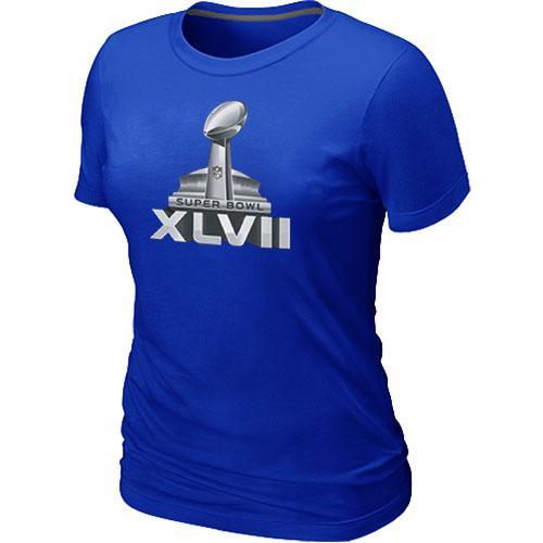 Gorgeous Women's NFL Super Bowl XLVII Logo T Shirt Blue