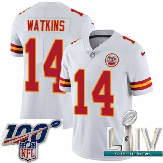 Magnificent 2020 Super Bowl LIV Nike Kansas City Chiefs #14 Sammy Watkins White Vapor Untouchable Limited Player NFL Jersey