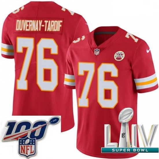 Magnificent 2020 Super Bowl LIV Nike Kansas City Chiefs #76 Laurent Duvernay Tardif Red Team Color Vapor Untouchable Limited Player NFL Jersey