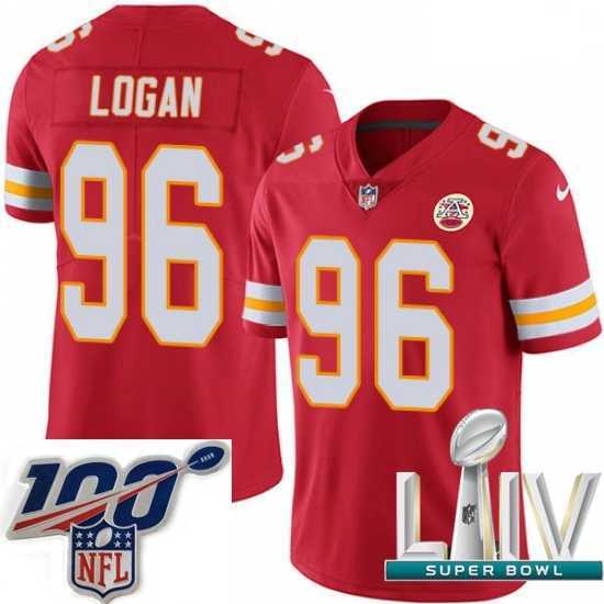 Magnificent 2020 Super Bowl LIV Nike Kansas City Chiefs #96 Bennie Logan Red Team Color Vapor Untouchable Limited Player NFL Jersey