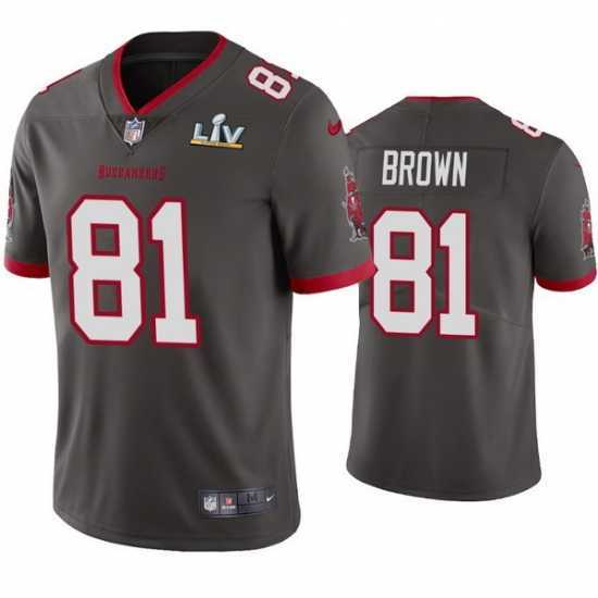 Magnificent Antonio Brown Buccaneers Pewter Super Bowl Lv Vapor Limited Jersey