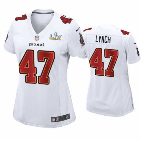 Magnificent John Lynch Buccaneers White Super Bowl Lv Game Fashion Jersey