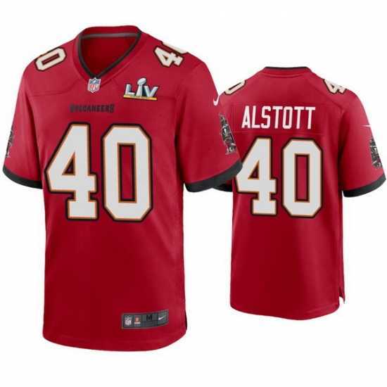Magnificent Mike Alstott Buccaneers Red Super Bowl Lv Game Jersey