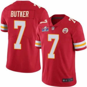 Magnificent Nike Chiefs 7 Harrison Butker Red Team Color Bound Stitched NFL Vapor Untouchable Limited 2024 Super Bowl LVIII Jersey