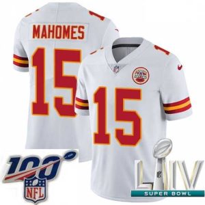 Magnificent Nike Kansas City Chiefs #15 Patrick Mahomes White 2020 Super Bowl LIV Stitched NFL Vapor Untouchable Limited Jersey