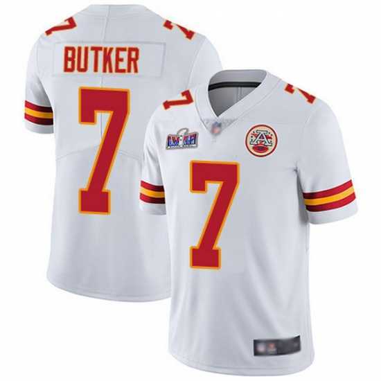 Magnificent Nike Kansas City Chiefs 7 Harrison Butker White Bound Stitched NFL Vapor Untouchable Limited 2024 Super Bowl LVIII Jersey