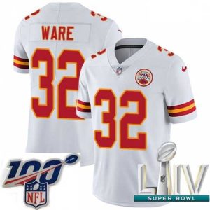 Outstanding 2020 Super Bowl LIV Nike Kansas City Chiefs #32 Spencer Ware White Vapor Untouchable Limited Player NFL Jersey