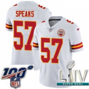 Outstanding 2020 Super Bowl LIV Nike Kansas City Chiefs #57 Breeland Speaks White Vapor Untouchable Limited Player NFL Jersey