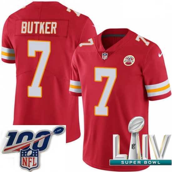 Outstanding 2020 Super Bowl LIV Nike Kansas City Chiefs #7 Harrison Butker Red Team Color Vapor Untouchable Limited Player NFL Jersey