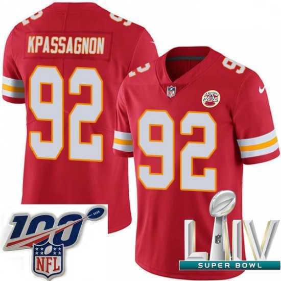 Outstanding 2020 Super Bowl LIV Nike Kansas City Chiefs #92 Tanoh Kpassagnon Red Team Color Vapor Untouchable Limited Player NFL Jersey