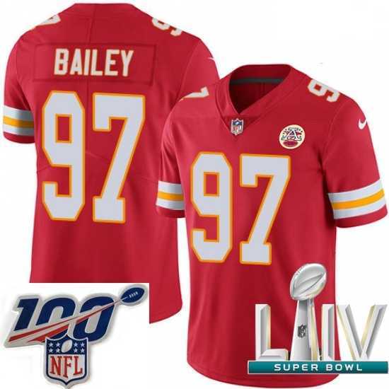 Outstanding 2020 Super Bowl LIV Nike Kansas City Chiefs #97 Allen Bailey Red Team Color Vapor Untouchable Limited Player NFL Jersey