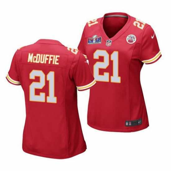 Outstanding Kansas City Chiefs 21 Trent McDuffie Red Vapor Untouchable Limited Stitched Football 2024 Super Bowl LVIII Jersey