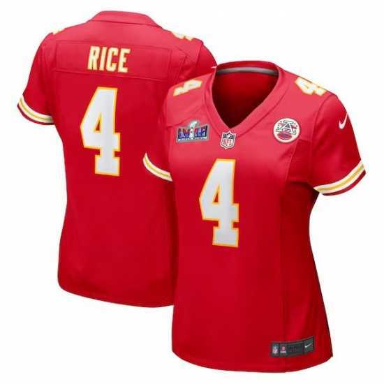 Outstanding Kansas City Chiefs 4 Rashee Rice Red 2023 F.U.S.E Vapor Untouchable Limited Stitched 2024 Super Bowl LVIII Jersey