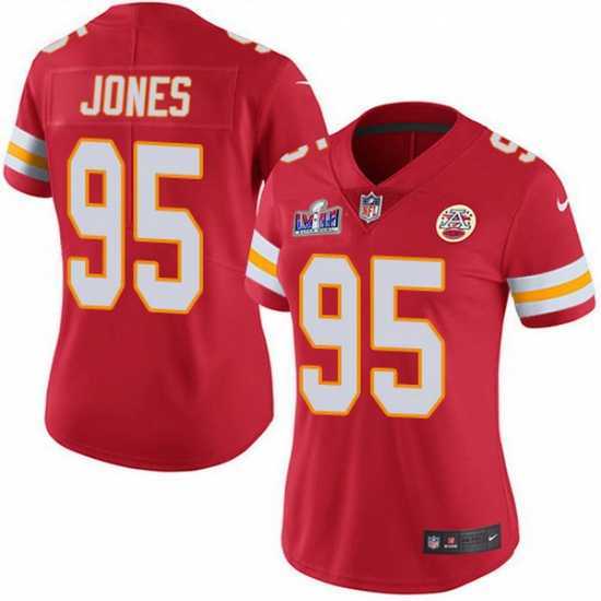 Outstanding Nike Chiefs 95 Chris Jones Red Team Color Bound Stitched NFL Vapor Untouchable Limited 2024 Super Bowl LVIII Jersey