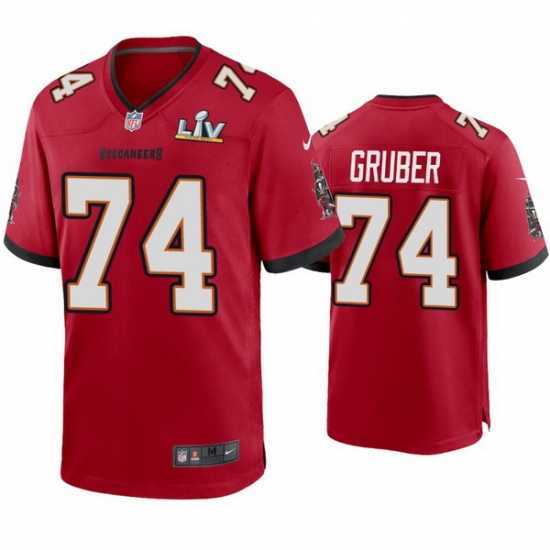Outstanding Paul Gruber Buccaneers Red Super Bowl Lv Game Jersey