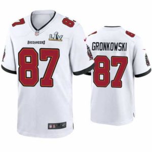 Outstanding Rob Gronkowski Buccaneers White Super Bowl Lv Game Jersey