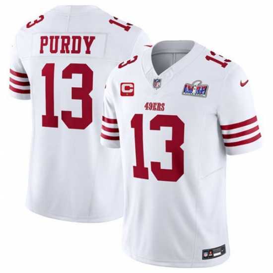 Outstanding San Francisco 49ers 13 Brock Purdy White 2023 F.U.S.E With Vapor Untouchable Limited Stitched Football 2024 Super Bowl LVIII Jersey
