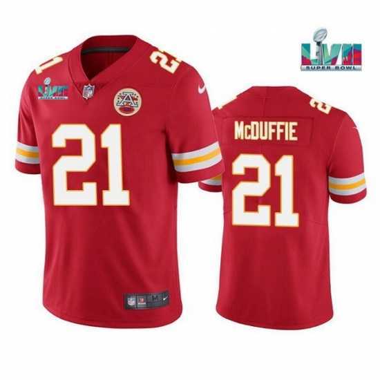 Outstanding Toddler Kansas City Chiefs 21 Trent McDuffie Red Super Bowl LVII Patch Vapor Untouchable Limited Stitched Jersey