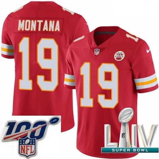 Premium 2020 Super Bowl LIV Nike Kansas City Chiefs #19 Joe Montana Red Team Color Vapor Untouchable Limited Player NFL Jersey